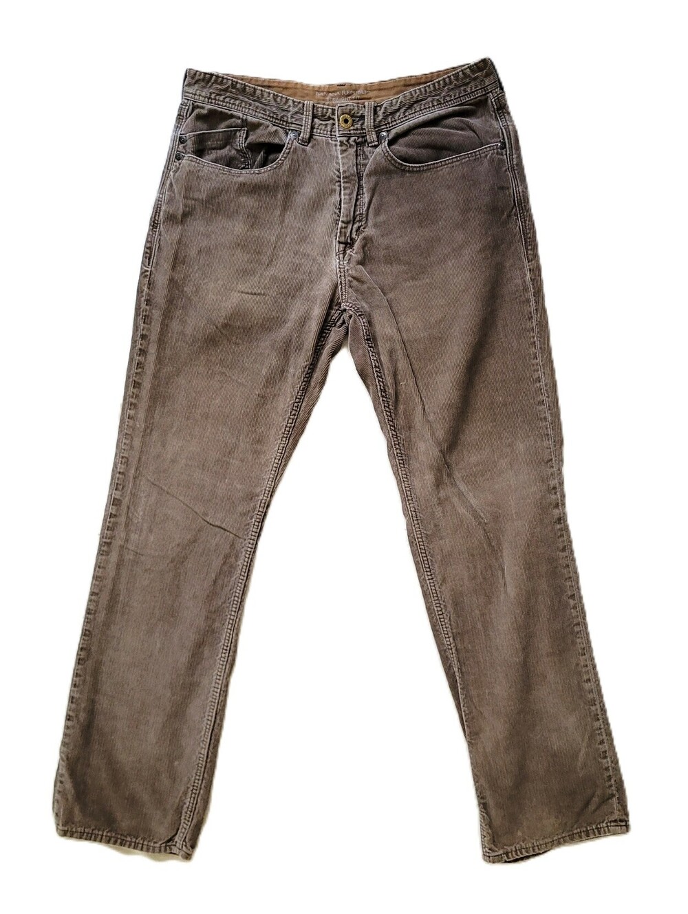 Banana Republic Men's 30x30 Straight Fit Corduroy Pants Brown Pima Cotton